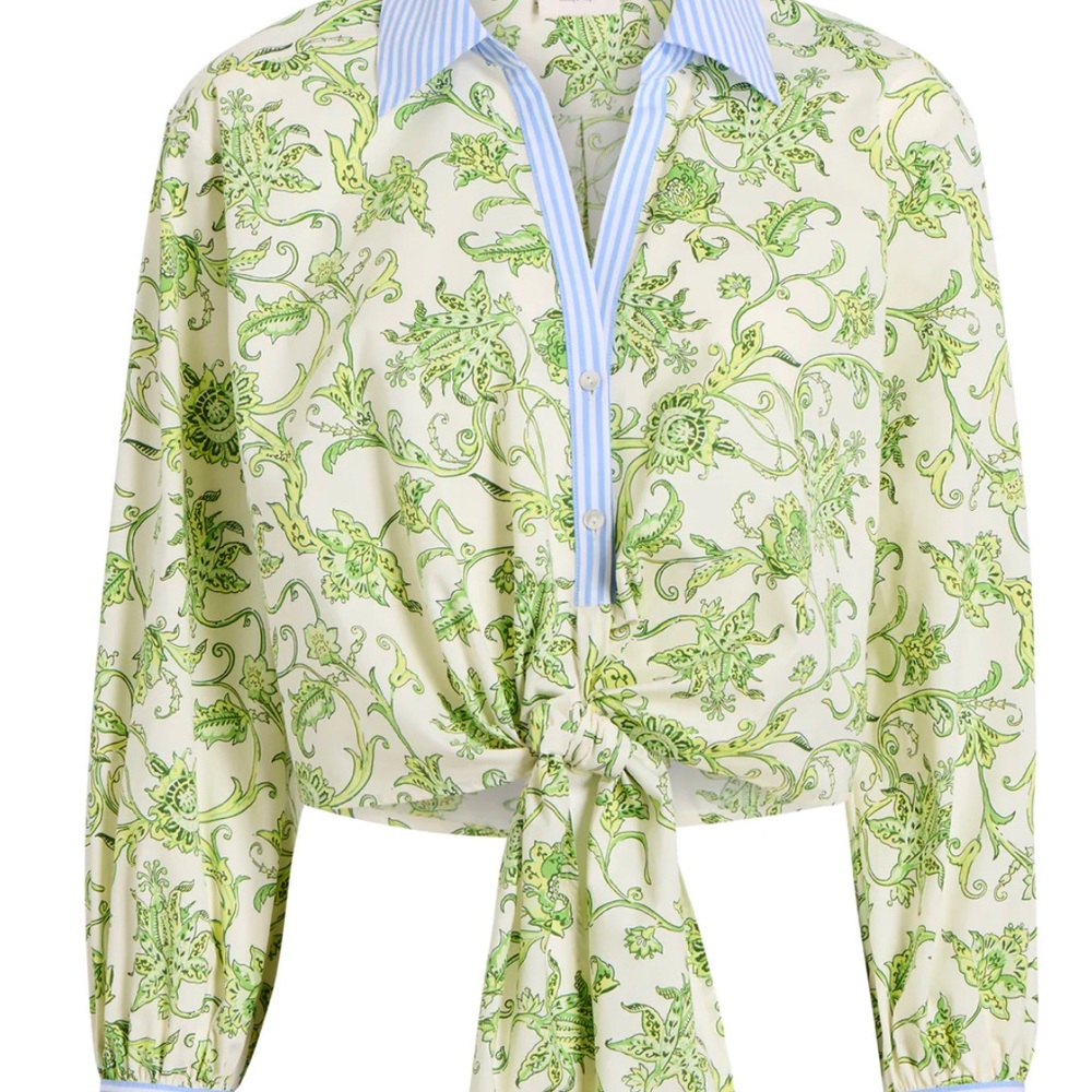 Cinq a Sept Ivy Paisley Poplin Mariana Top - Picture 3 of 9